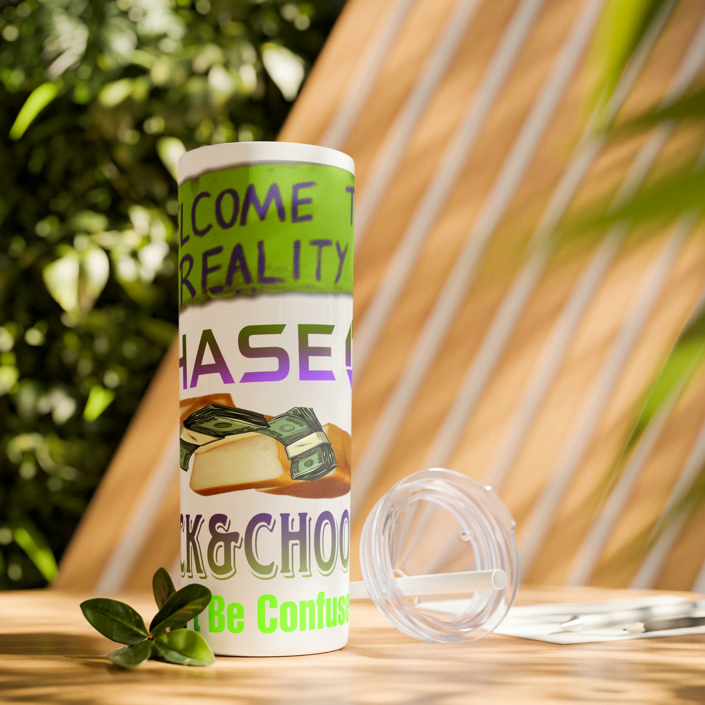 Skinny Tumbler with Straw, 20oz