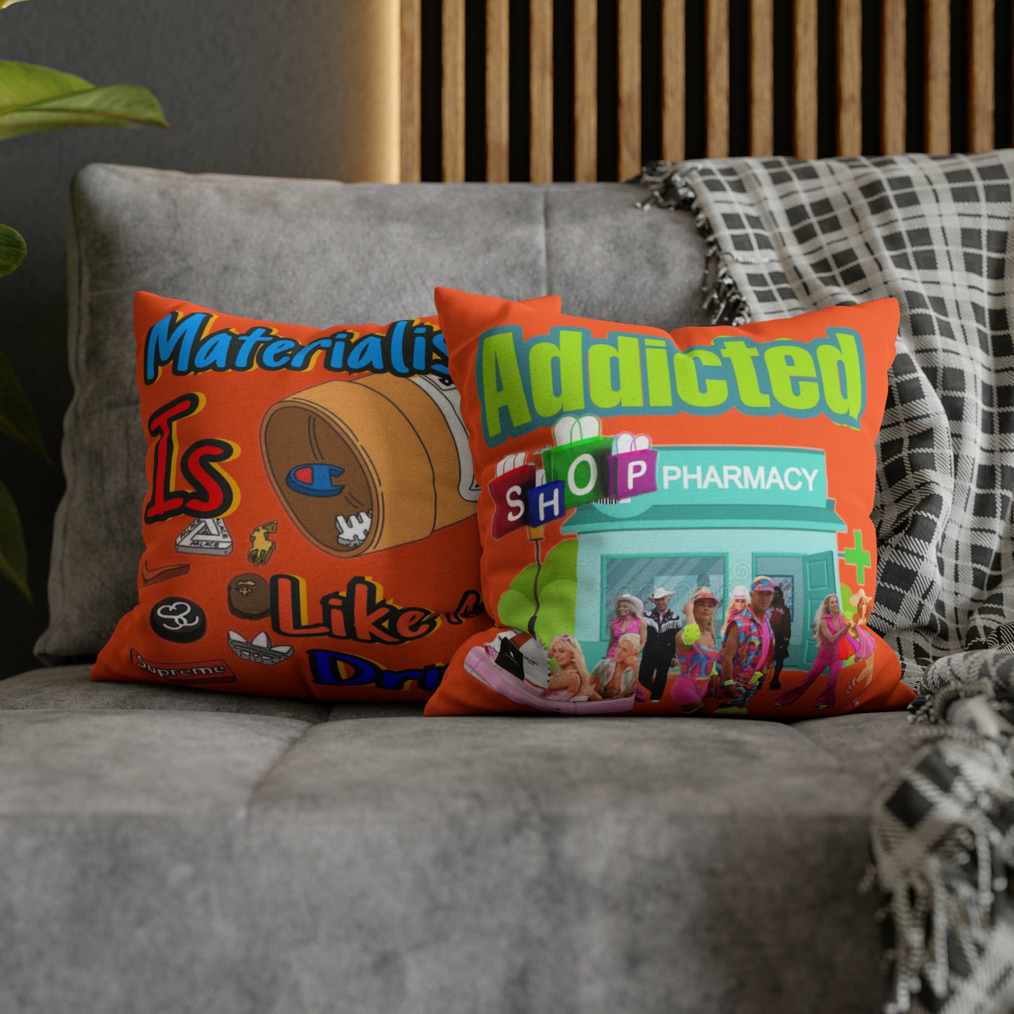 Spun Polyester Square Pillow Case