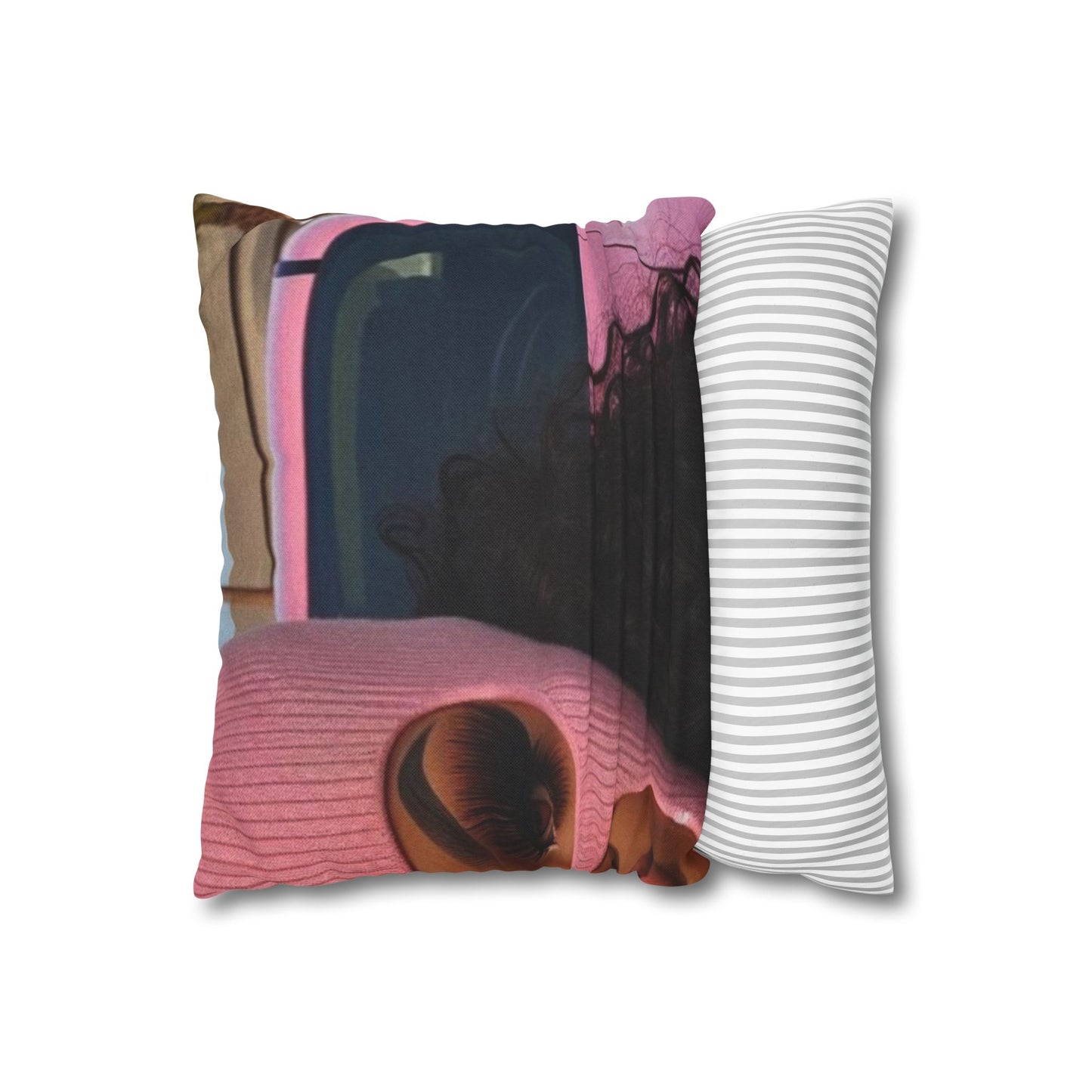 Spun Polyester Square Pillowcase