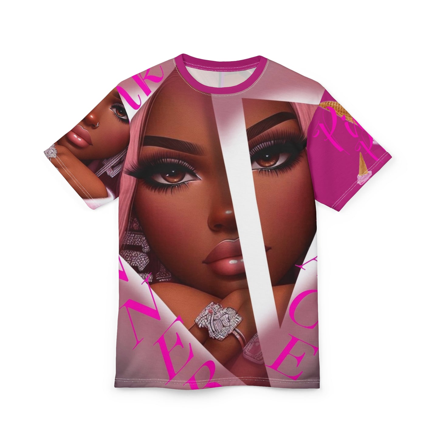 Unisex Cut & Sew Tee (AOP)pinkypink