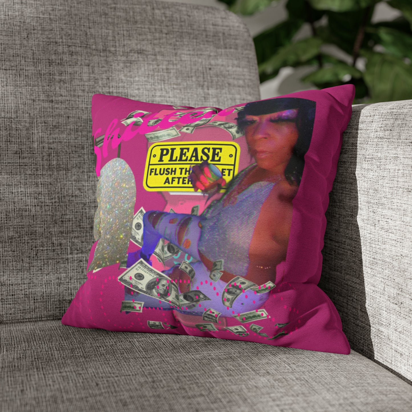 Spun Polyester Square Pillow Case