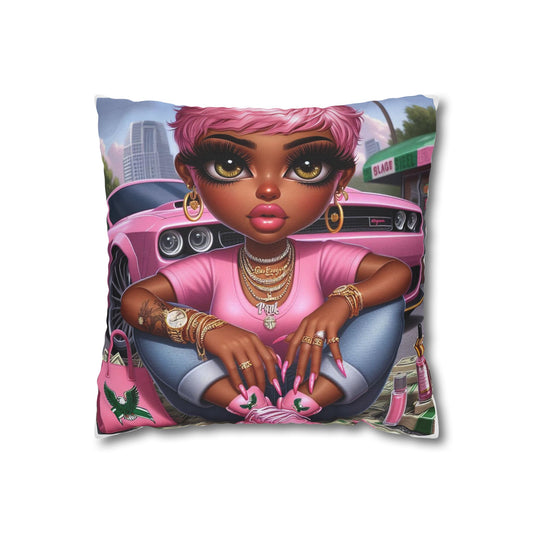 Spun Polyester Square Pillowcase