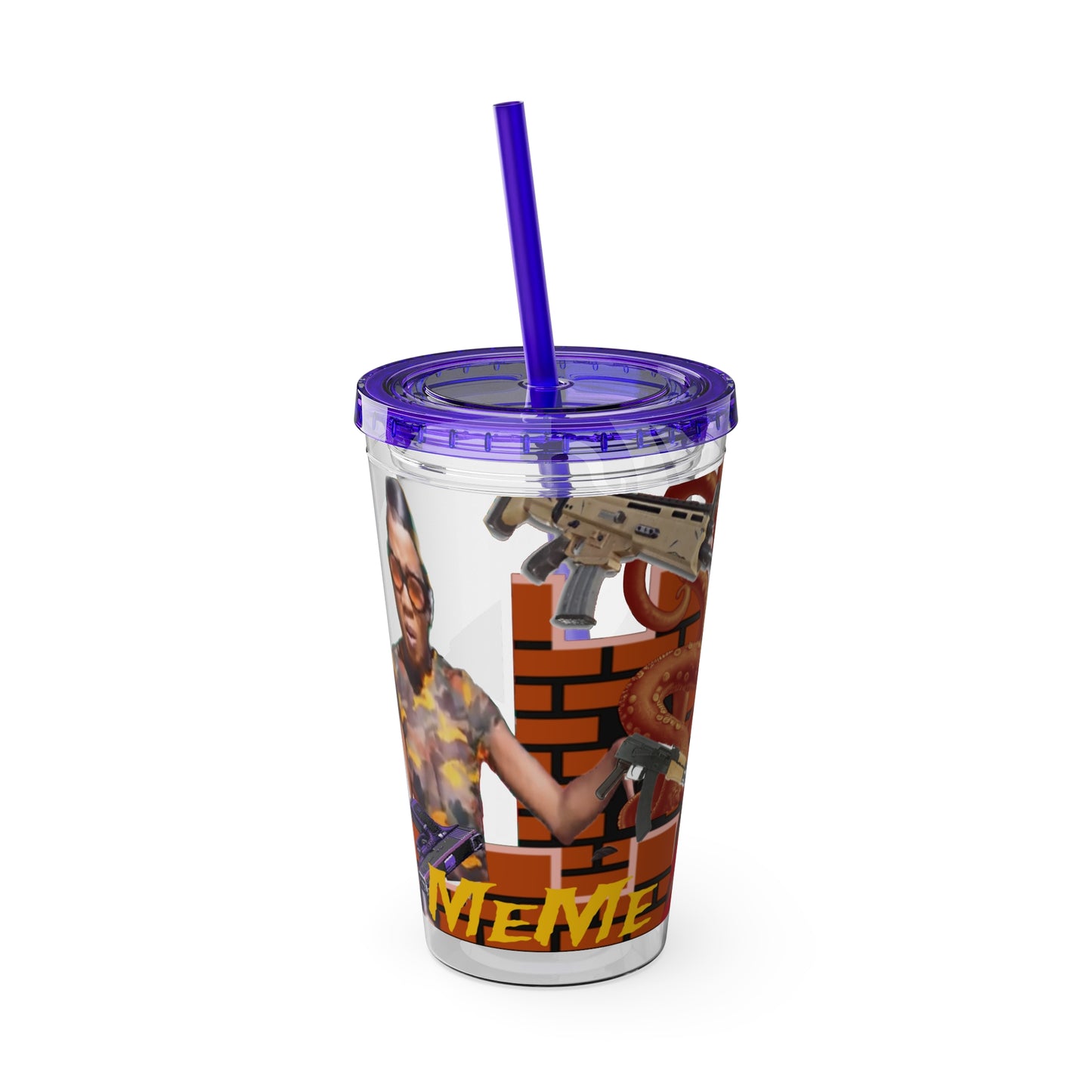 Sunsplash Tumbler with Straw, 16oz