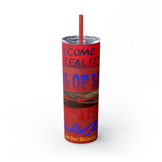 Skinny Tumbler with Straw, 20oz