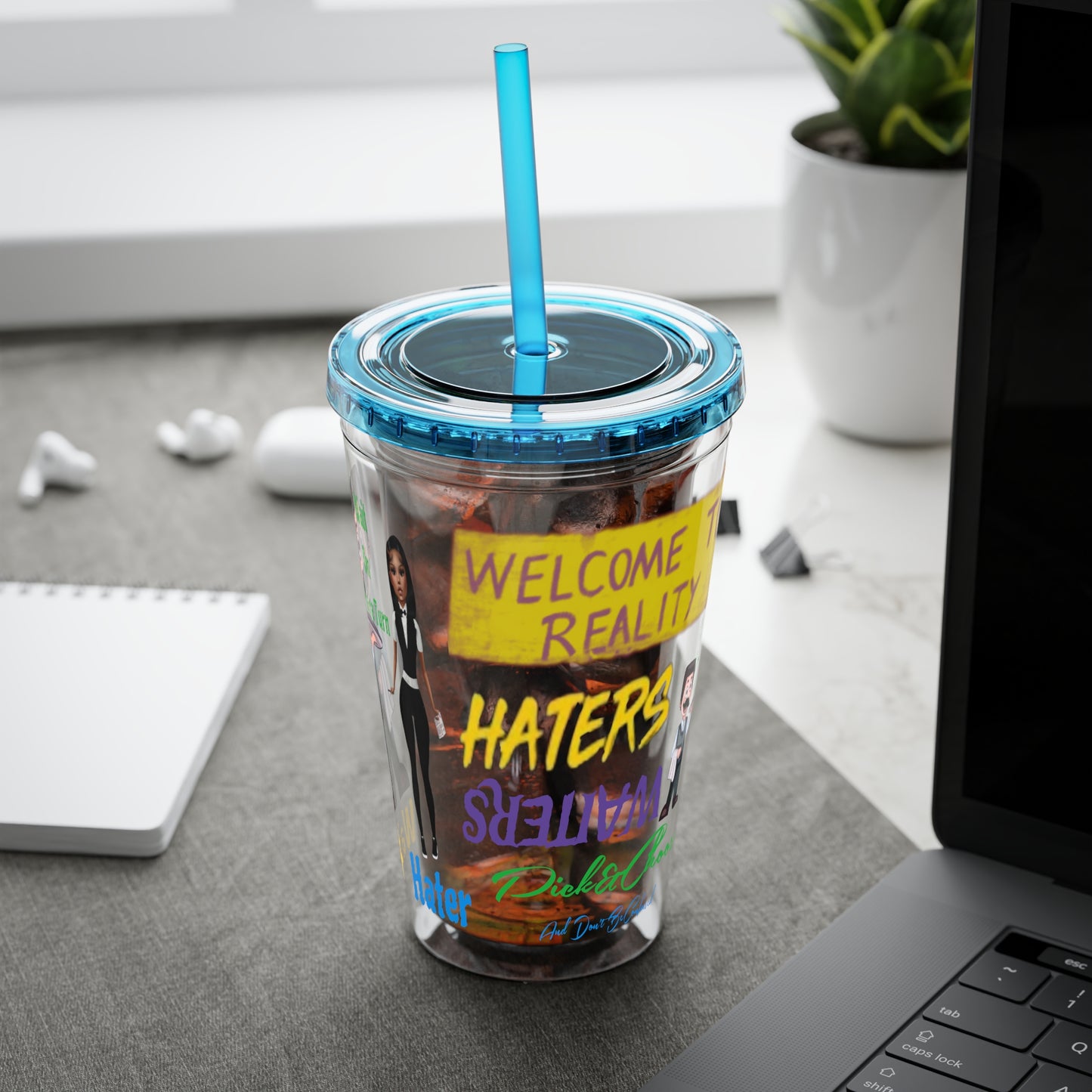 Sunsplash Tumbler with Straw, 16oz