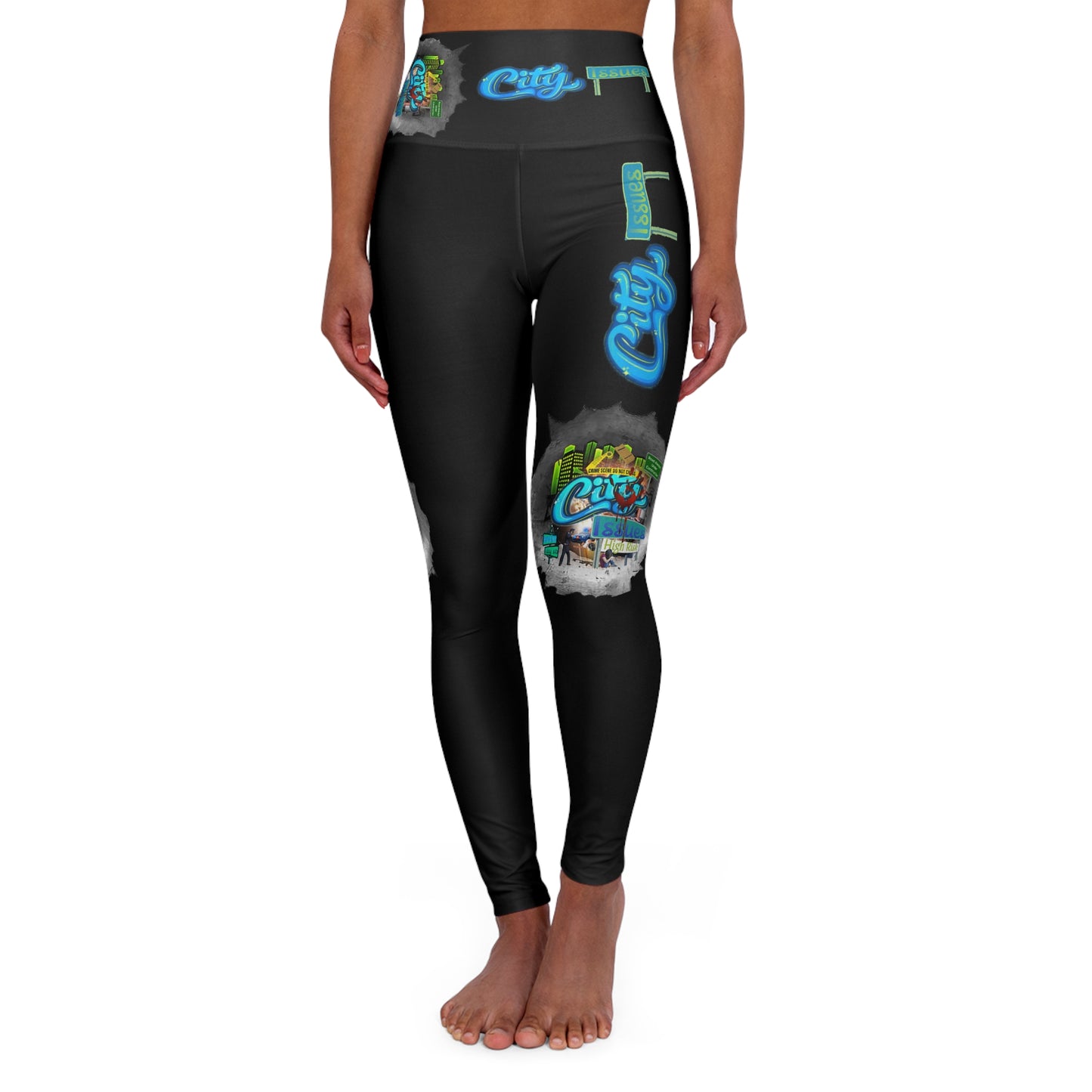 High Waisted Yoga Leggings (AOP)