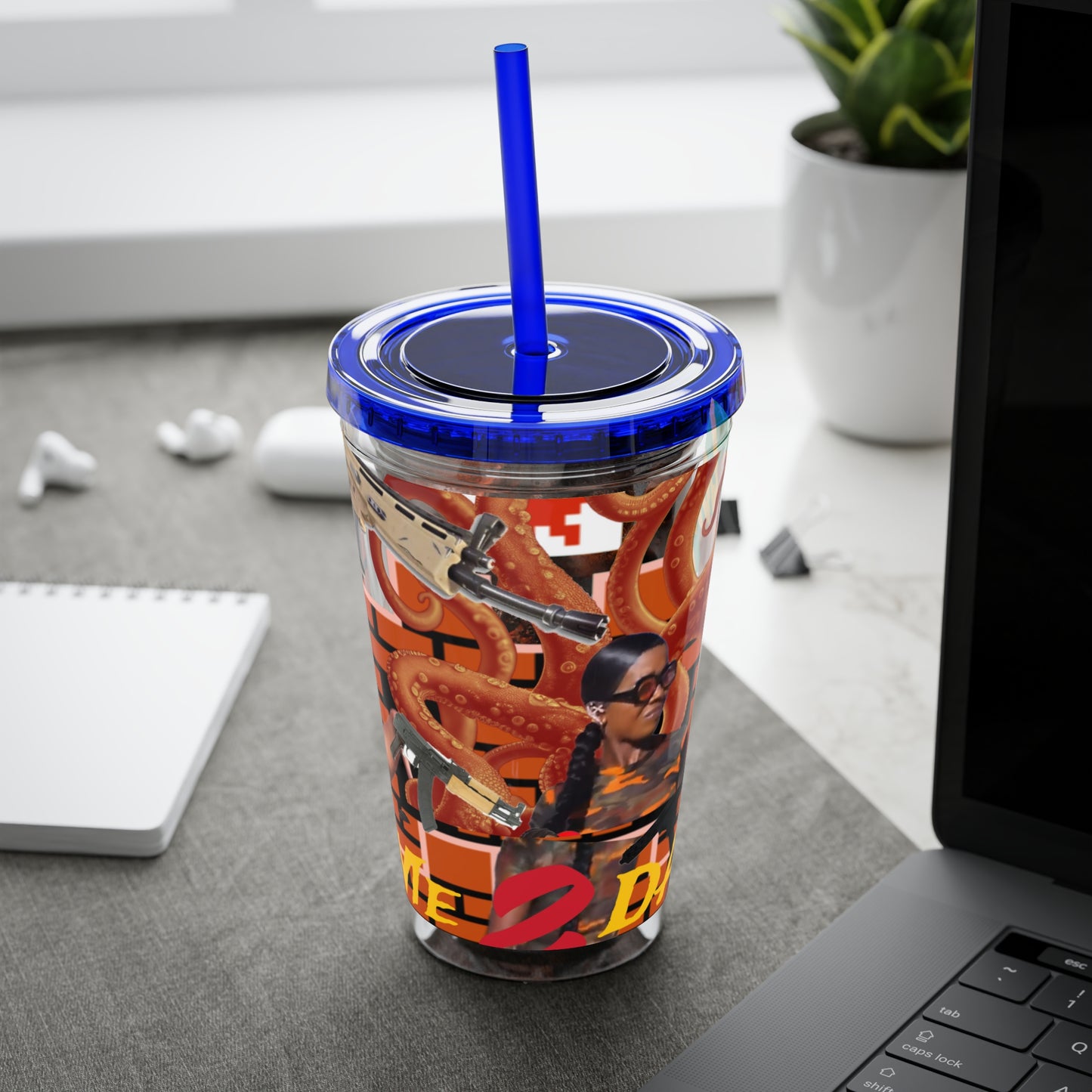 Sunsplash Tumbler with Straw, 16oz