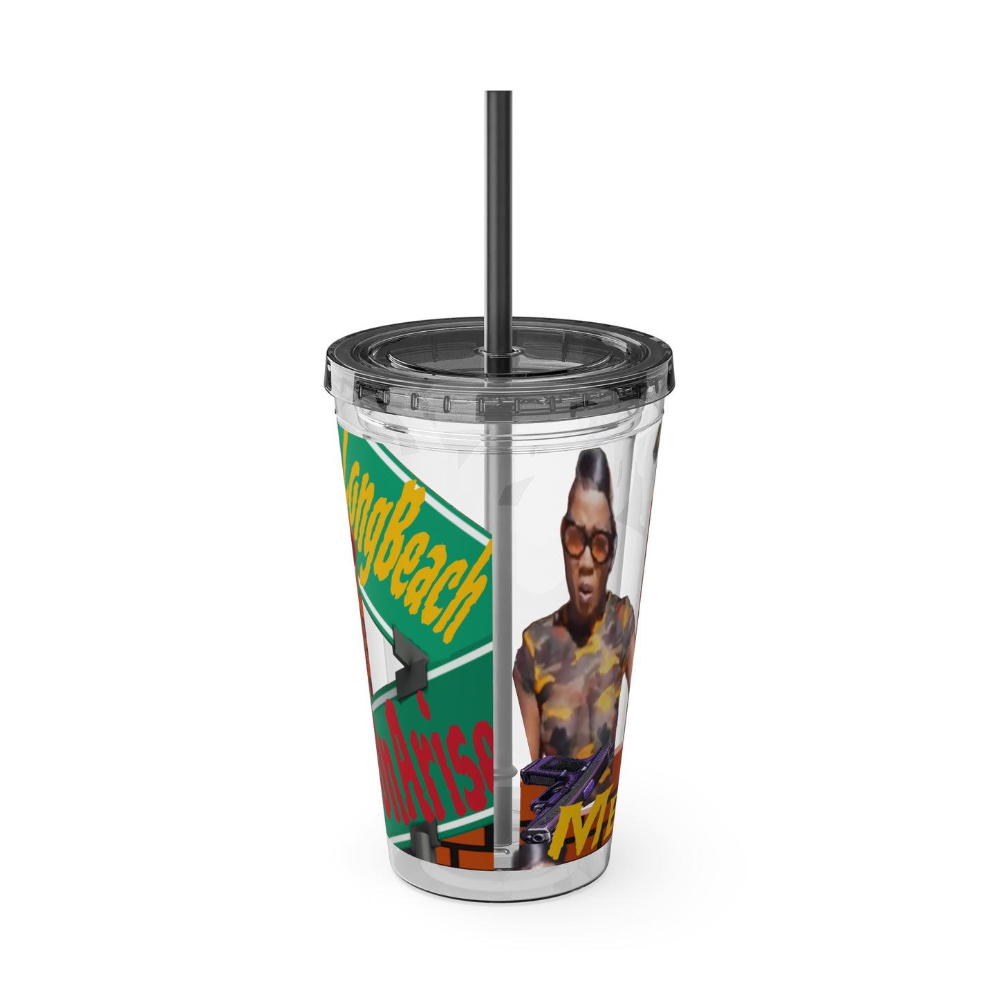 Sunsplash Tumbler with Straw, 16oz
