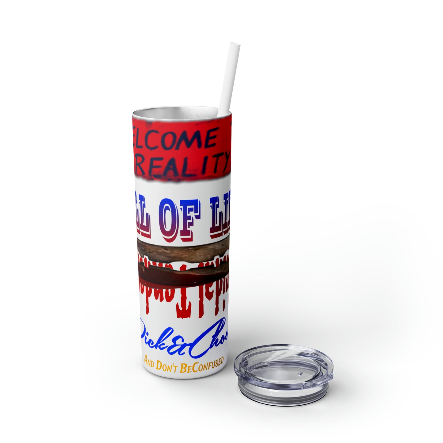 Skinny Tumbler with Straw, 20oz