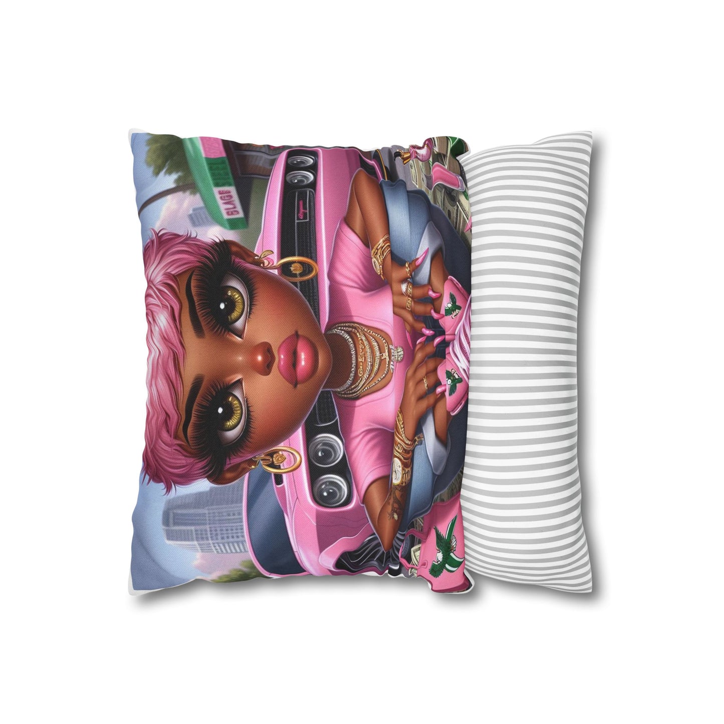 Spun Polyester Square Pillowcase