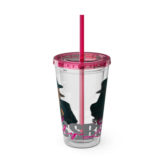 Sunsplash Tumbler with Straw, 16oz