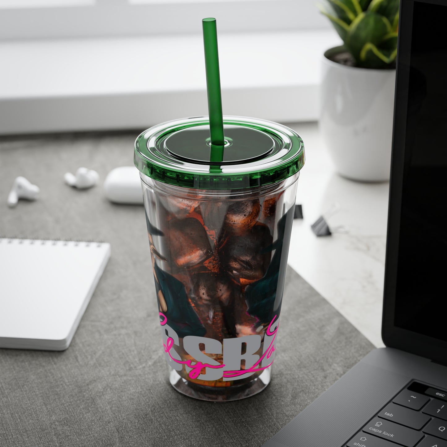 Sunsplash Tumbler with Straw, 16oz