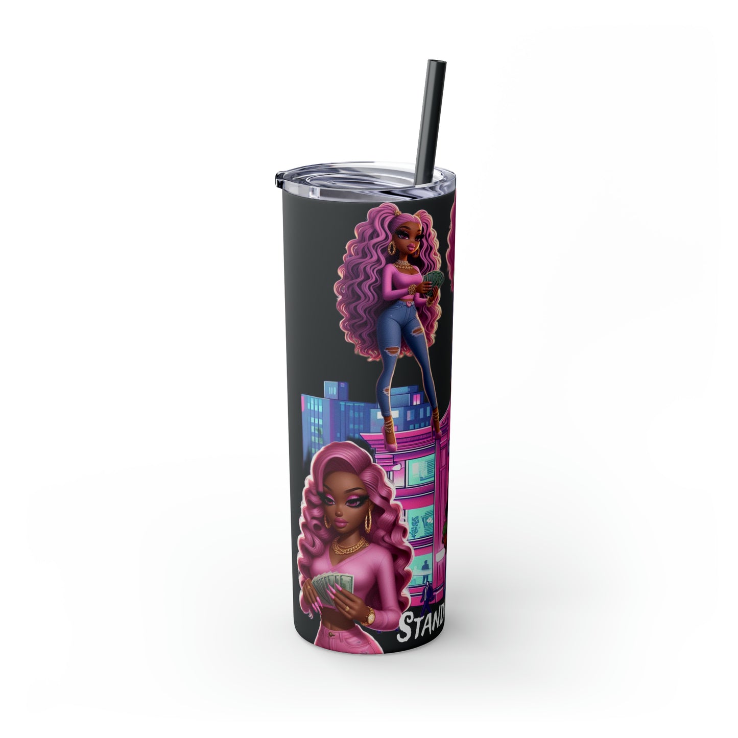 Skinny Tumbler with Straw, 20oz