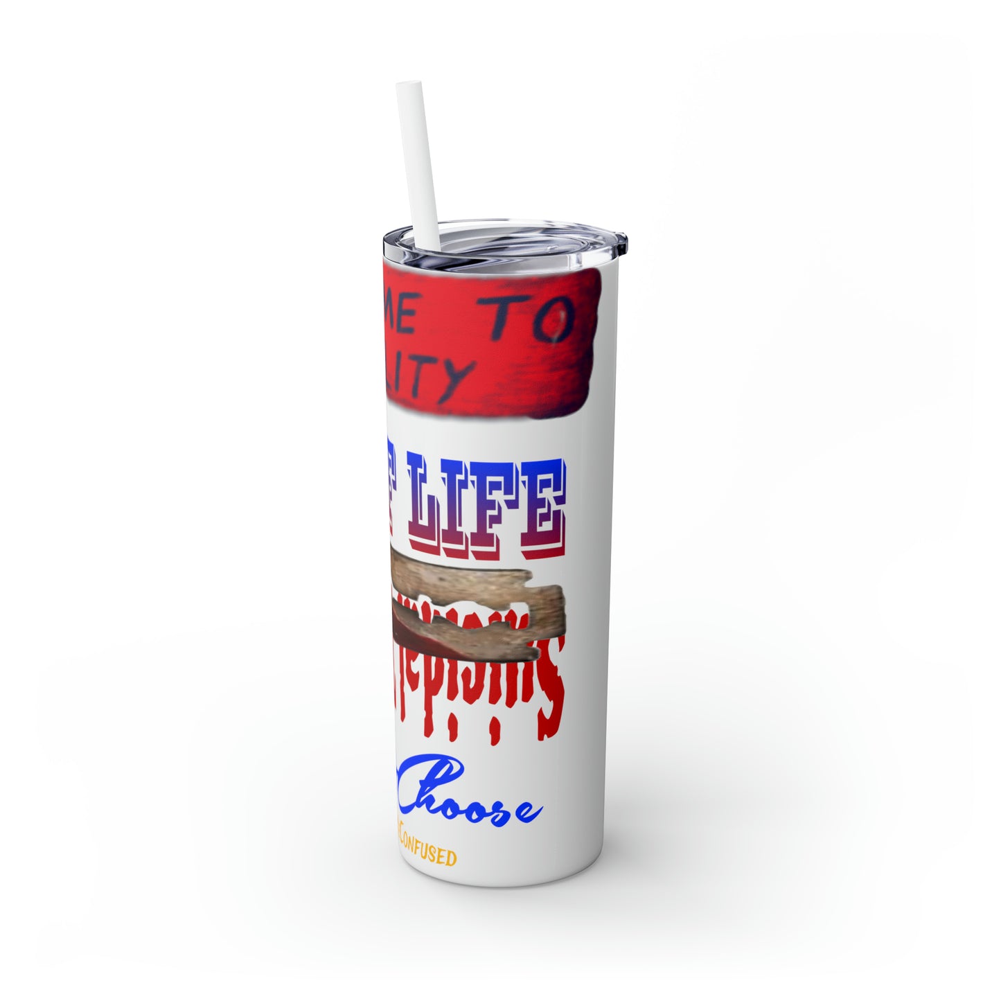 Skinny Tumbler with Straw, 20oz