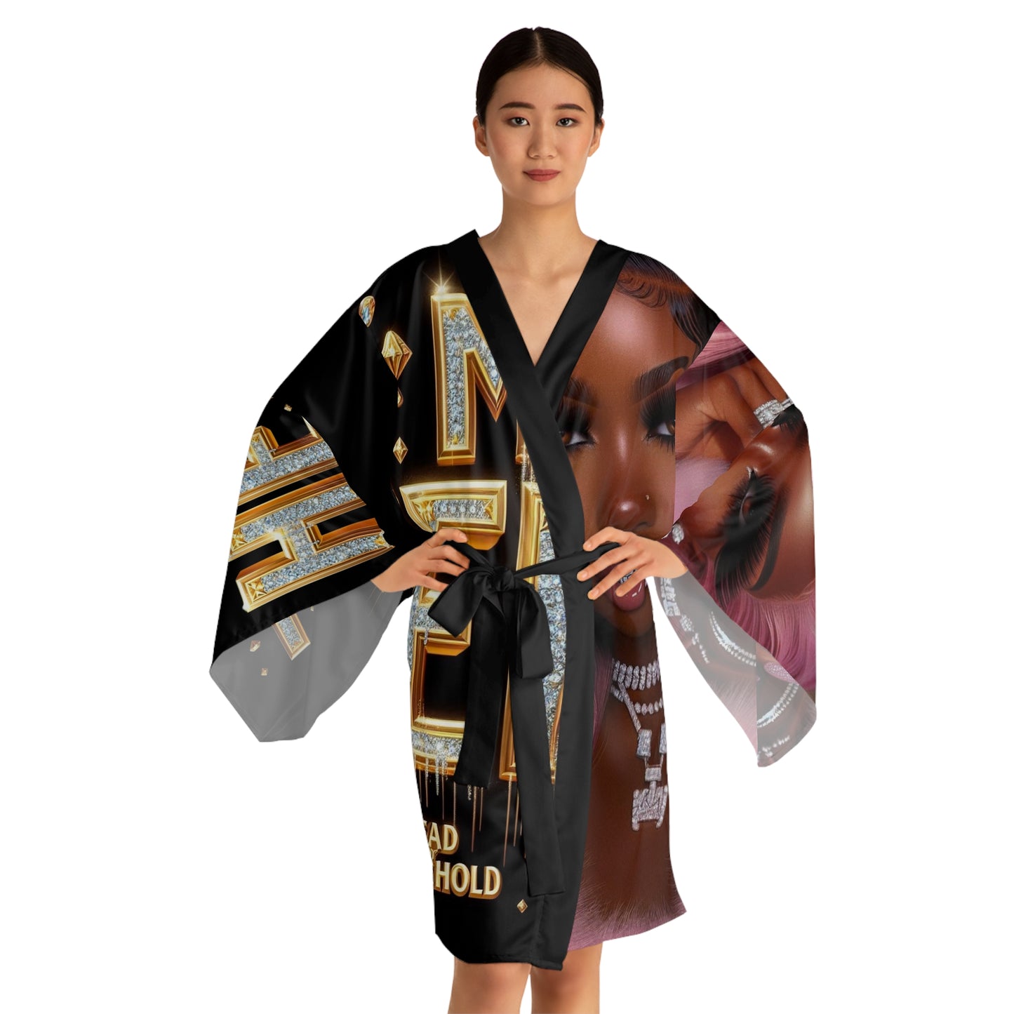 Long Sleeve Kimono Robe (AOP)