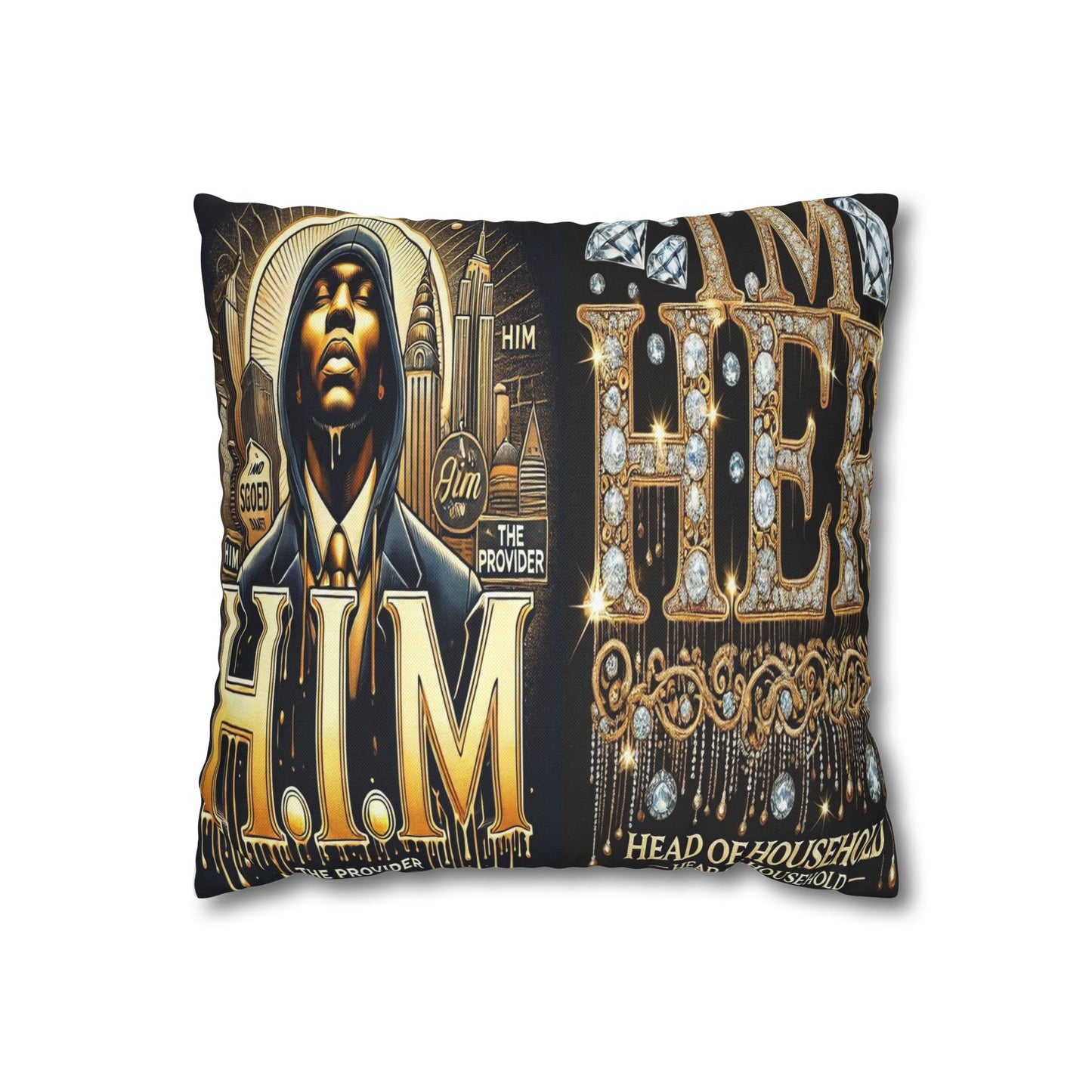 Spun Polyester Square Pillowcase