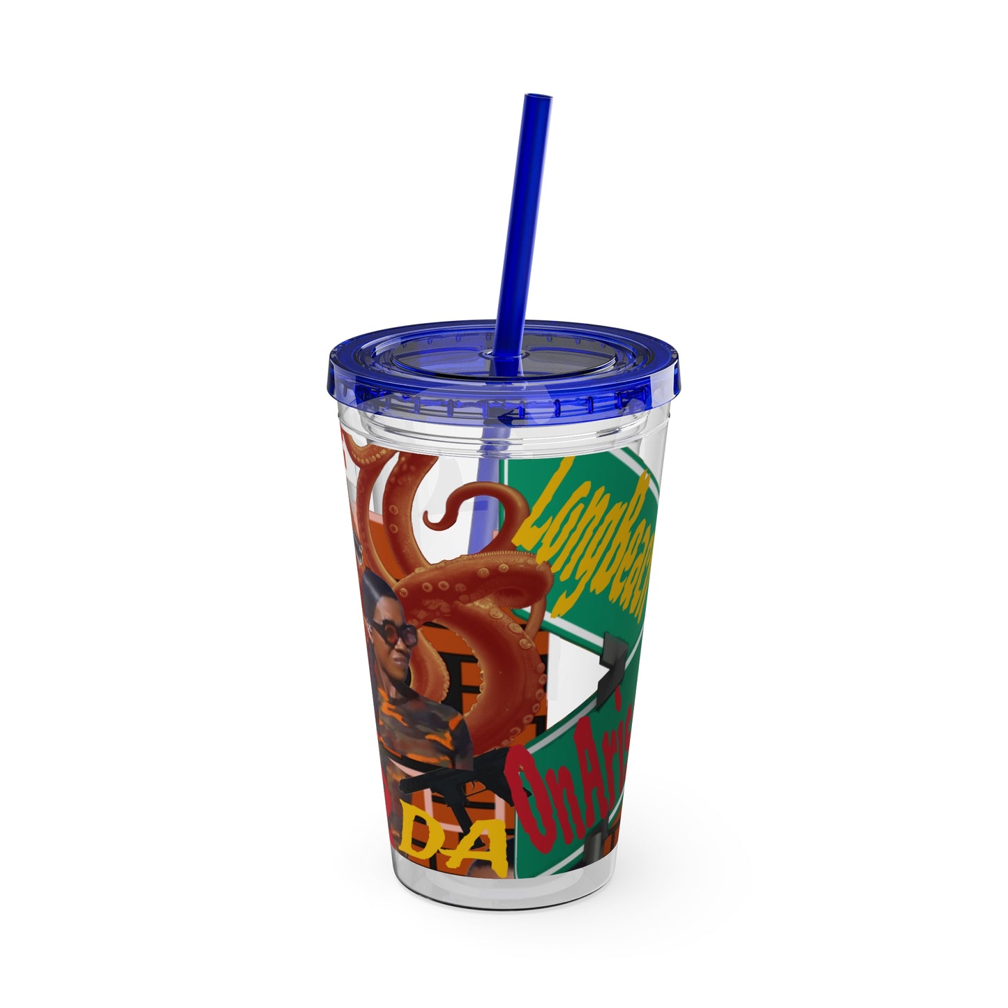 Sunsplash Tumbler with Straw, 16oz