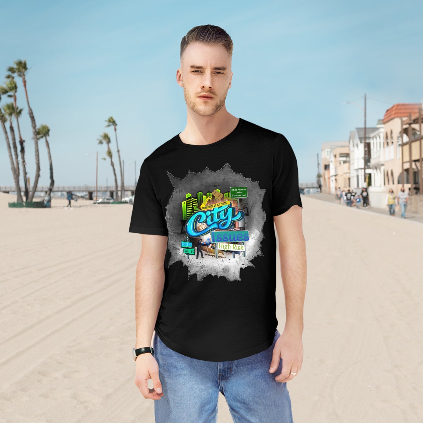 Men's Jersey Curved Hem Tee