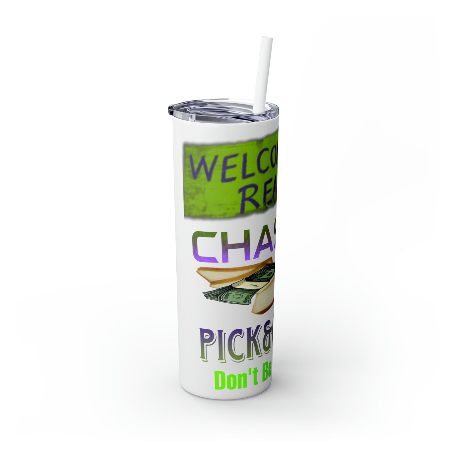 Skinny Tumbler with Straw, 20oz