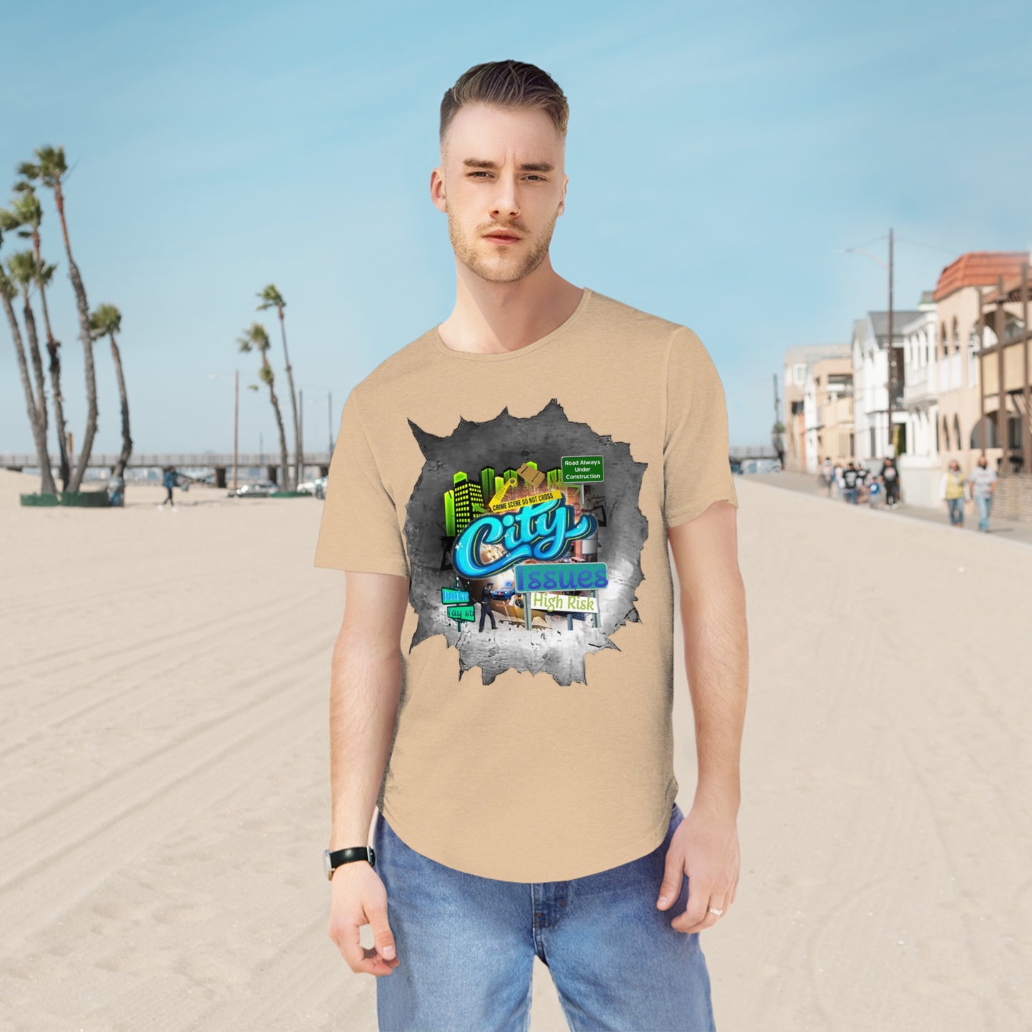 Men's Jersey Curved Hem Tee