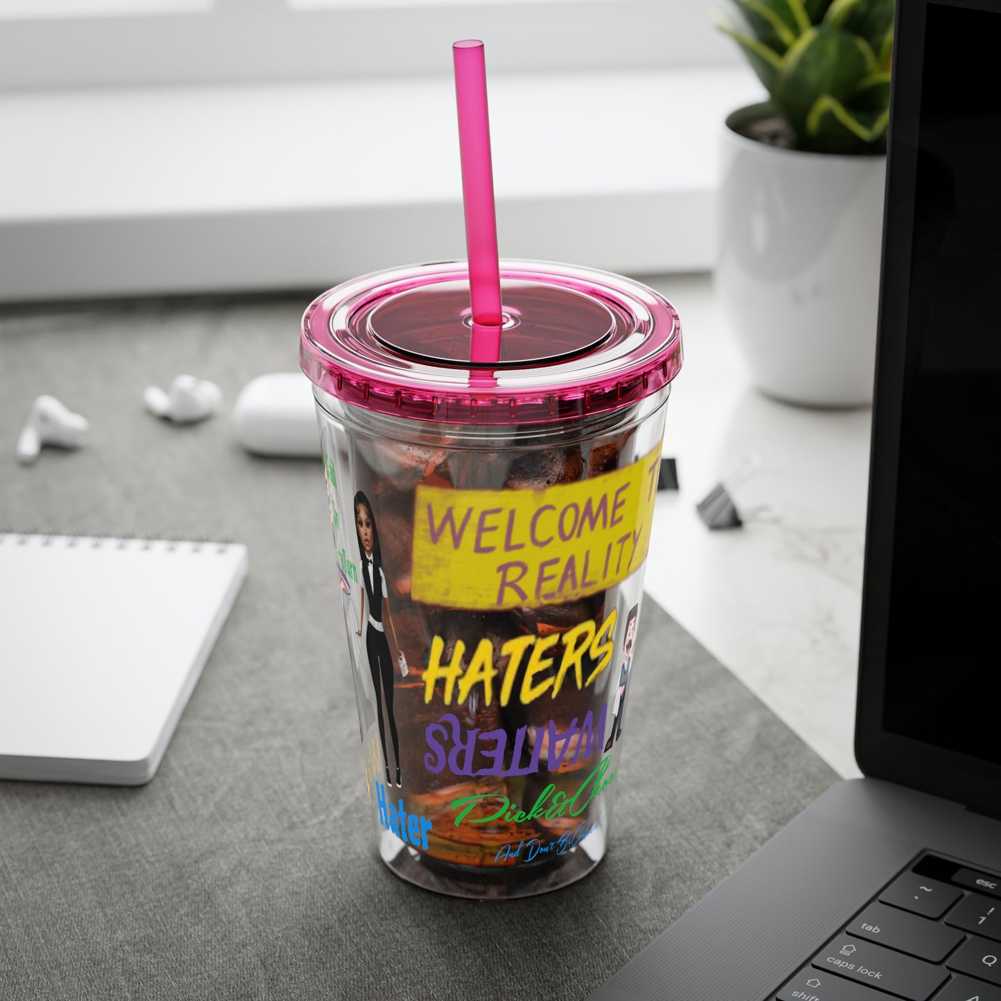 Sunsplash Tumbler with Straw, 16oz