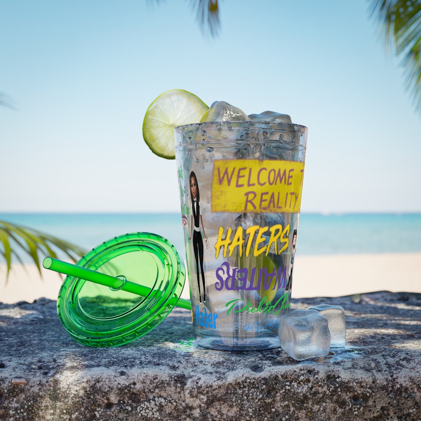 Sunsplash Tumbler with Straw, 16oz