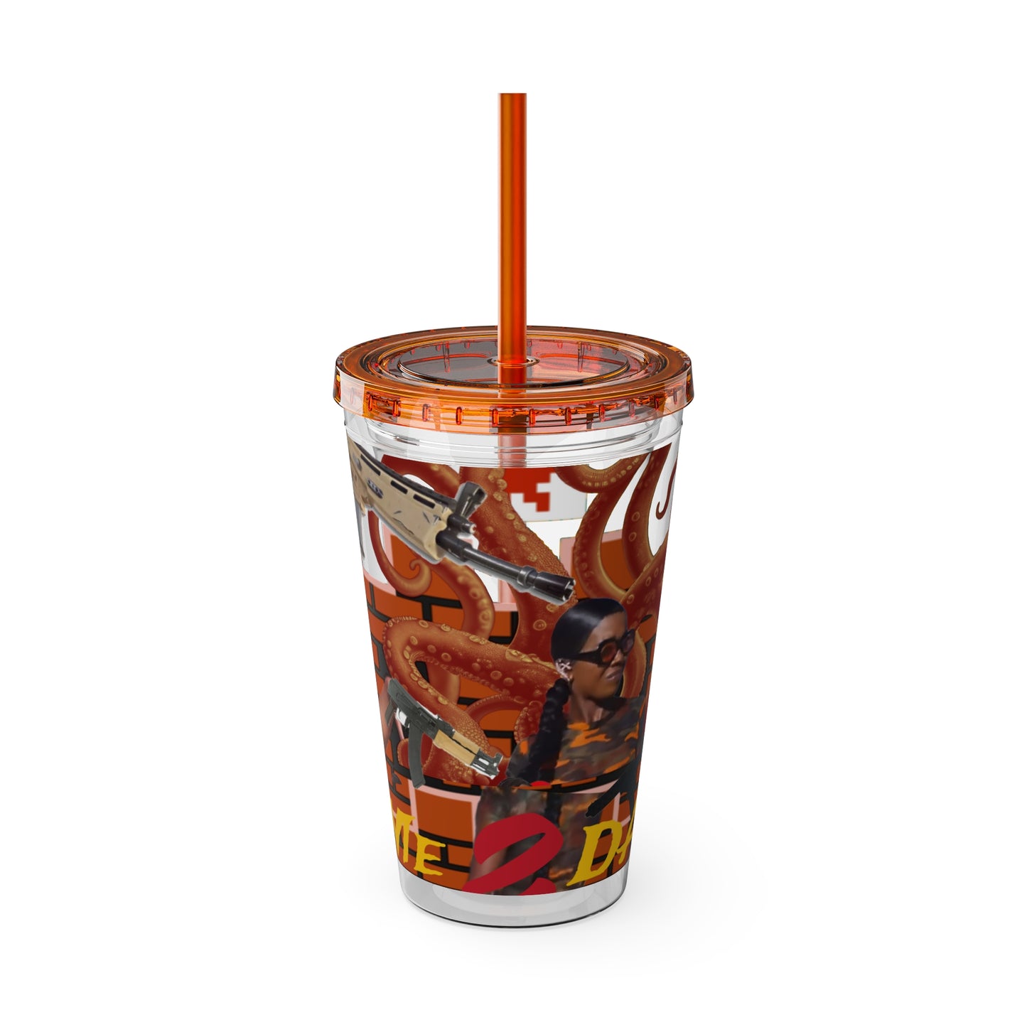 Sunsplash Tumbler with Straw, 16oz
