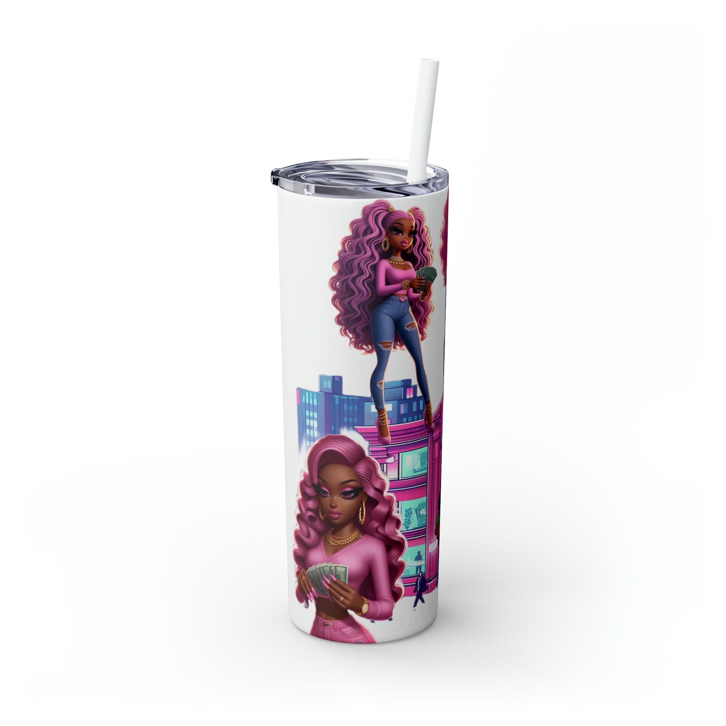 Skinny Tumbler with Straw, 20oz