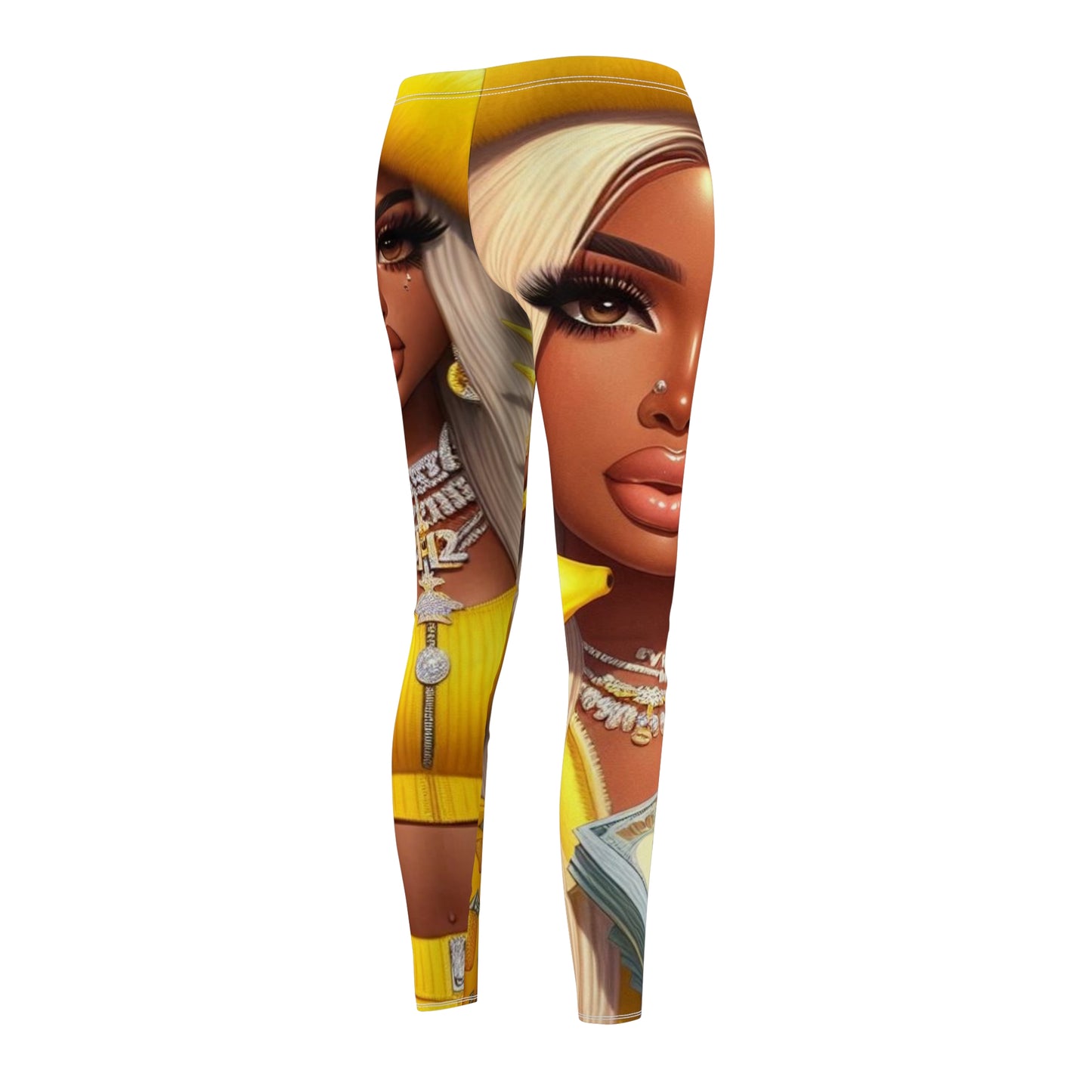Women's Cut & Sew Casual Leggings banana (AOP)