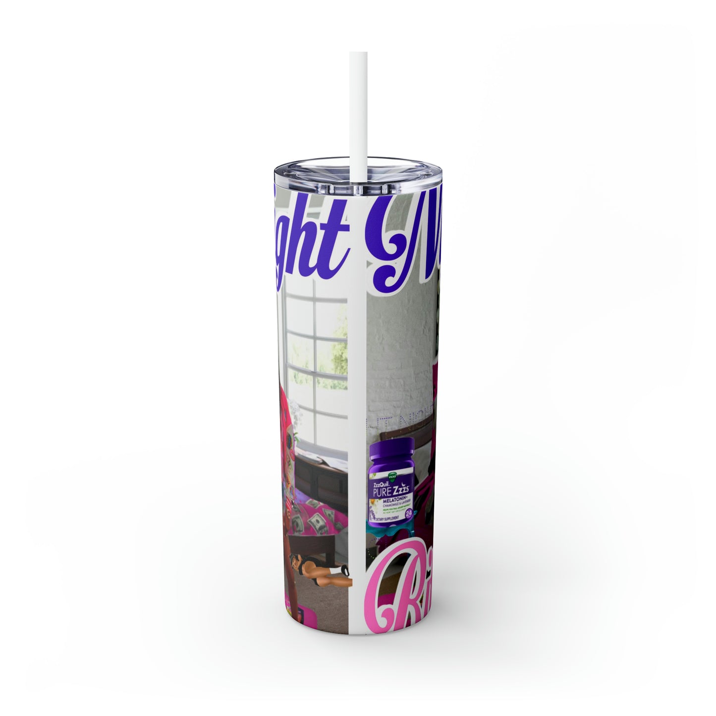 Skinny Tumbler with Straw, 20oz