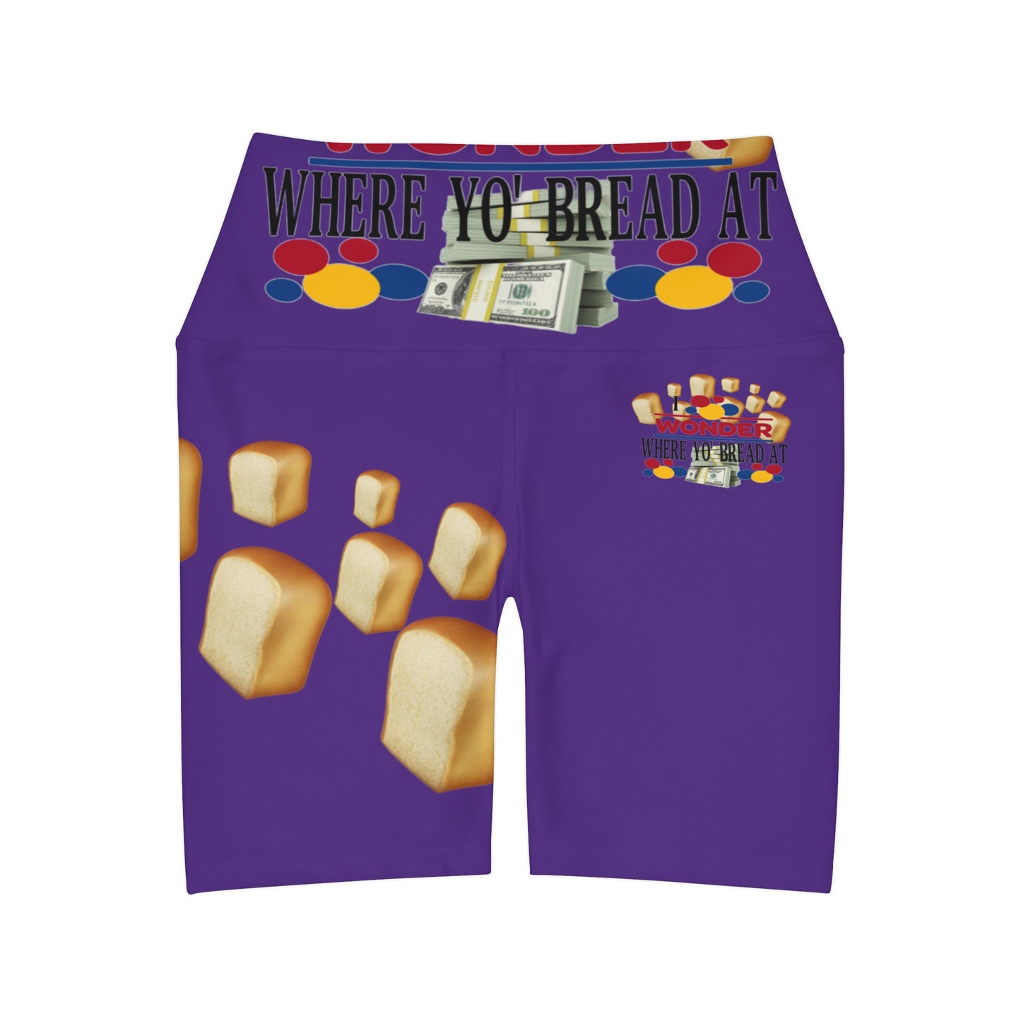 High Waisted Yoga Shorts (AOP)