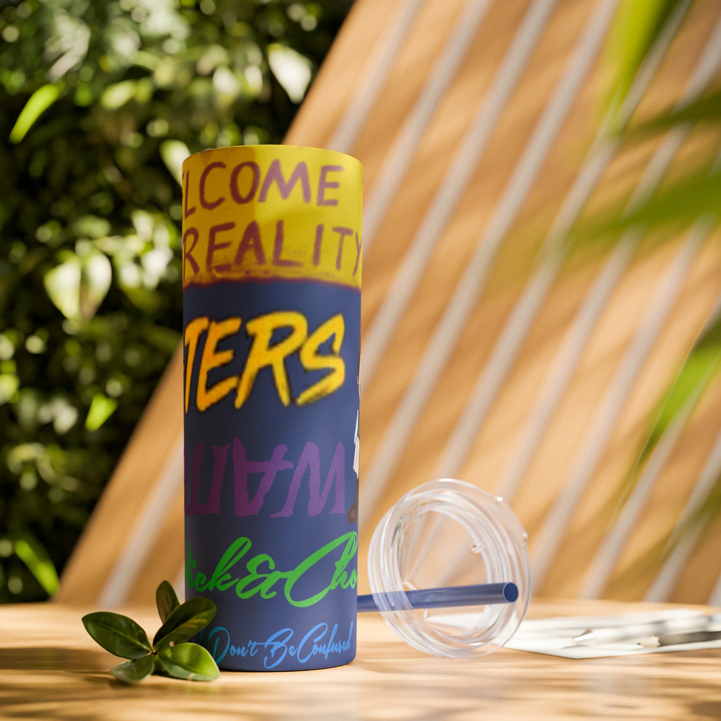 Skinny Tumbler with Straw, 20oz