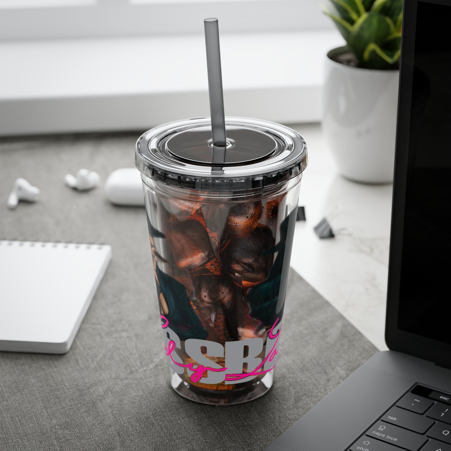 Sunsplash Tumbler with Straw, 16oz