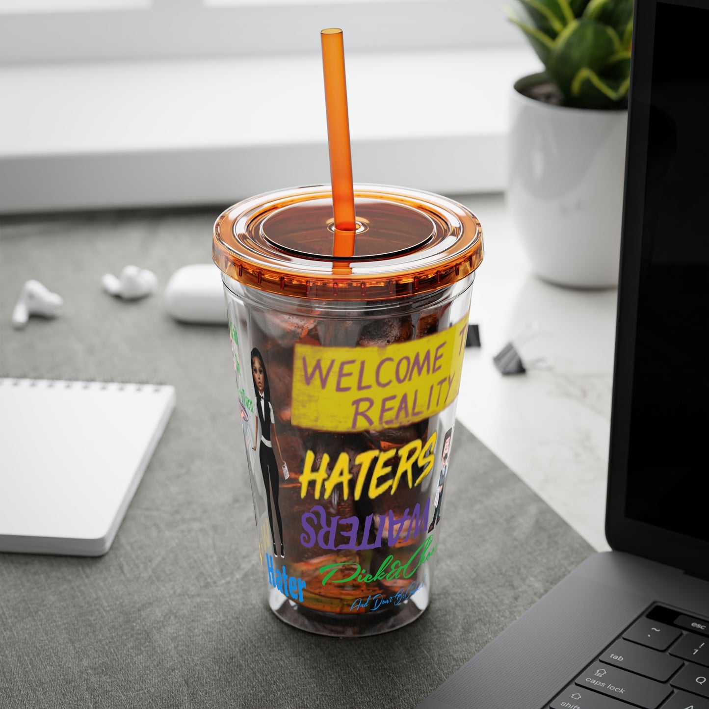 Sunsplash Tumbler with Straw, 16oz