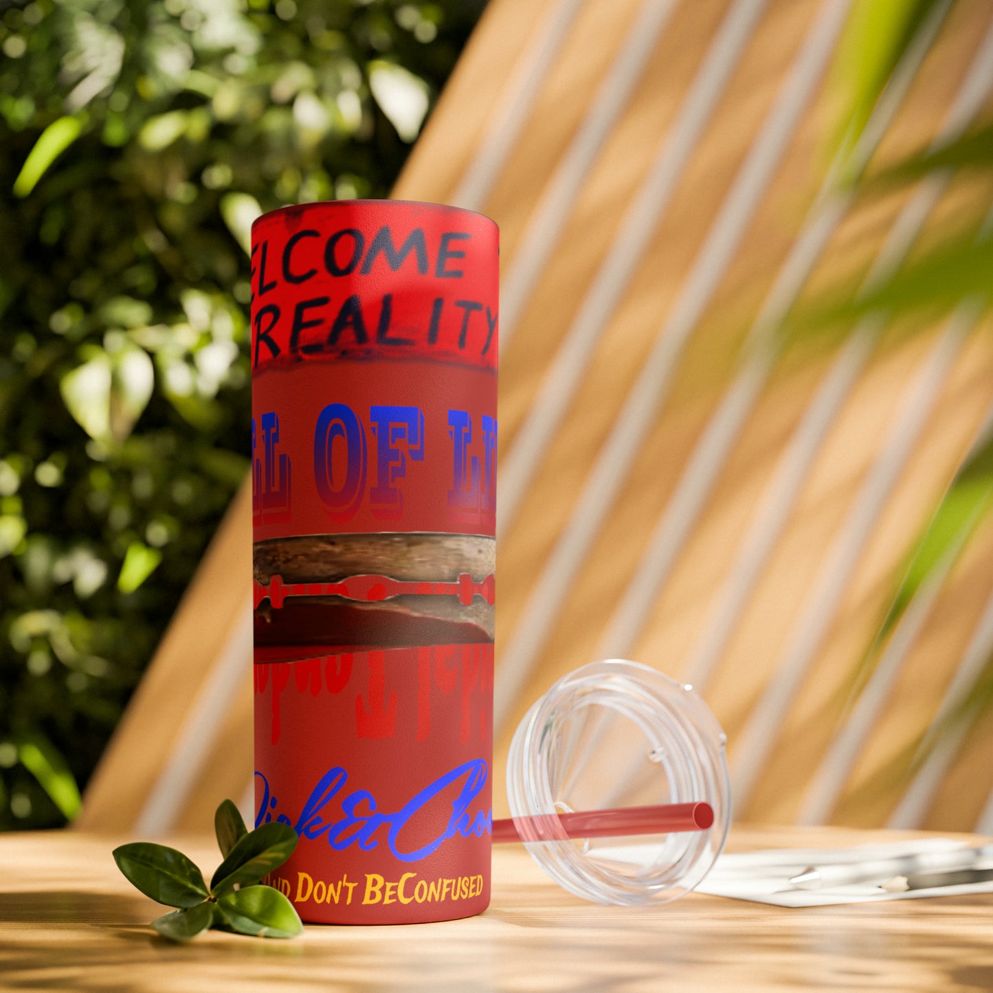 Skinny Tumbler with Straw, 20oz