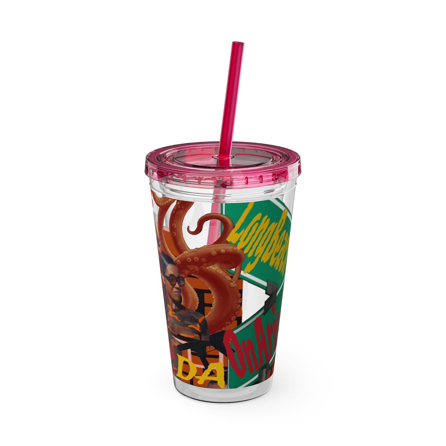 Sunsplash Tumbler with Straw, 16oz