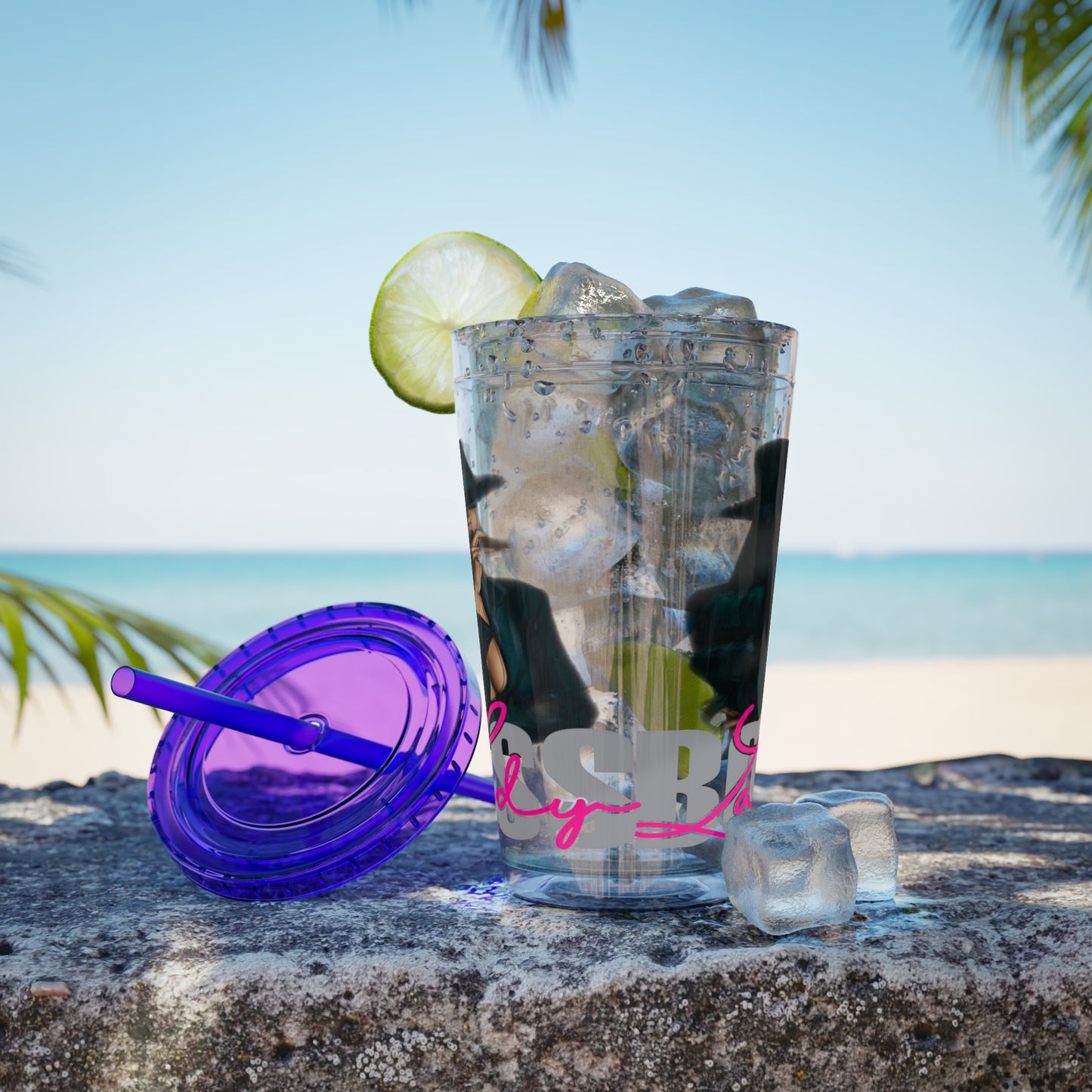 Sunsplash Tumbler with Straw, 16oz