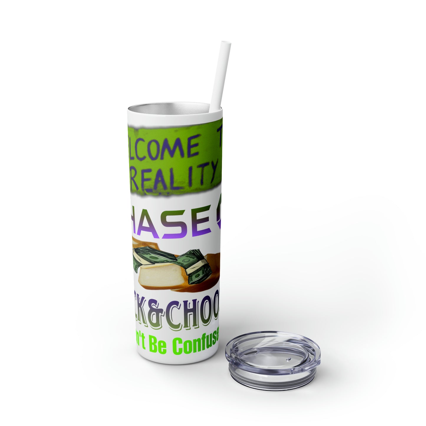 Skinny Tumbler with Straw, 20oz