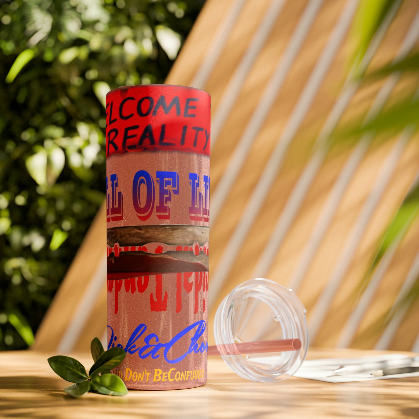 Skinny Tumbler with Straw, 20oz