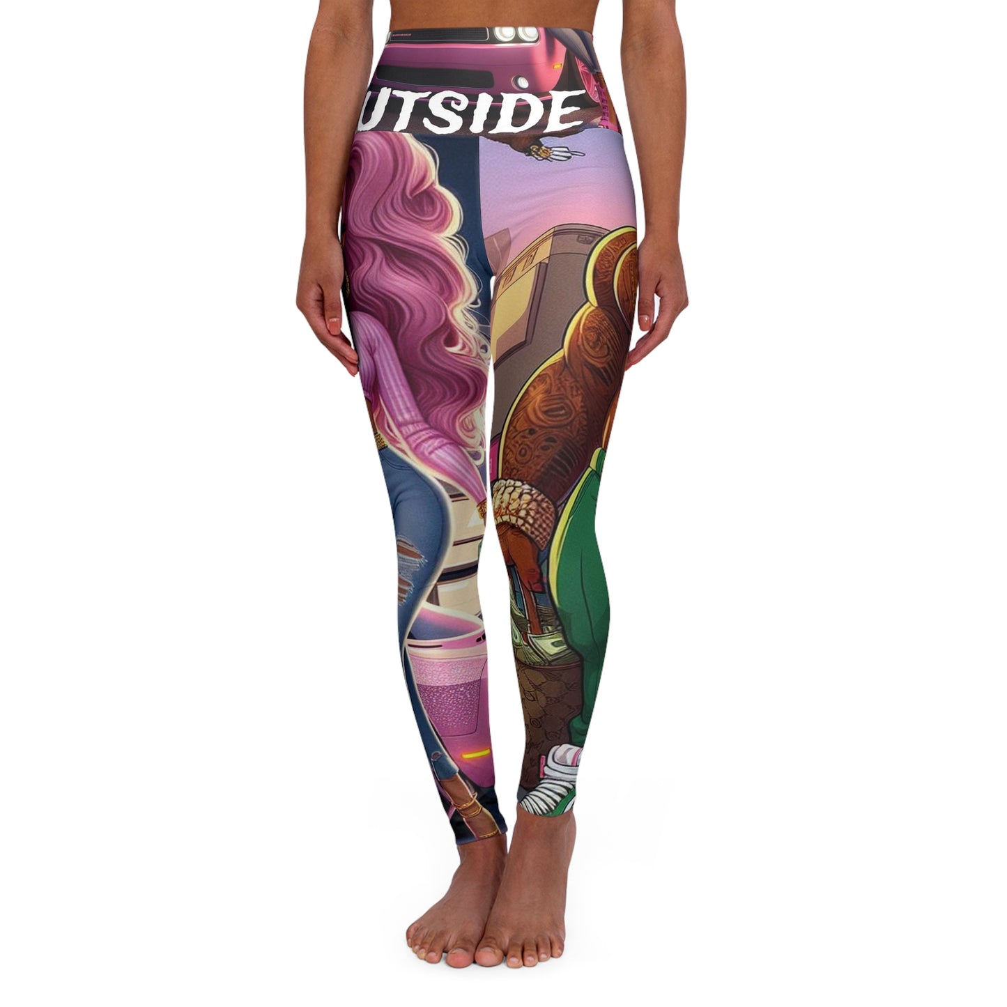 High Waisted Yoga Leggings (AOP)