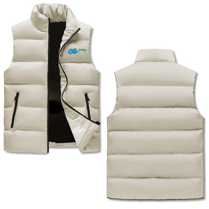 Mens Lightweight Stand Collar Zip Up Puffer Vest