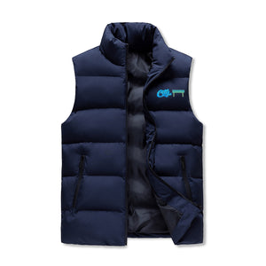 Mens Lightweight Stand Collar Zip Up Puffer Vest