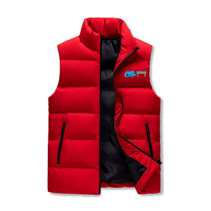 Mens Lightweight Stand Collar Zip Up Puffer Vest