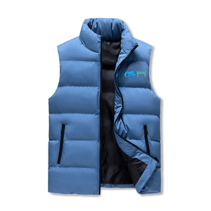 Mens Lightweight Stand Collar Zip Up Puffer Vest