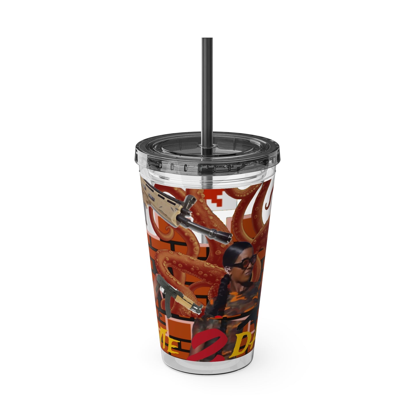 Sunsplash Tumbler with Straw, 16oz