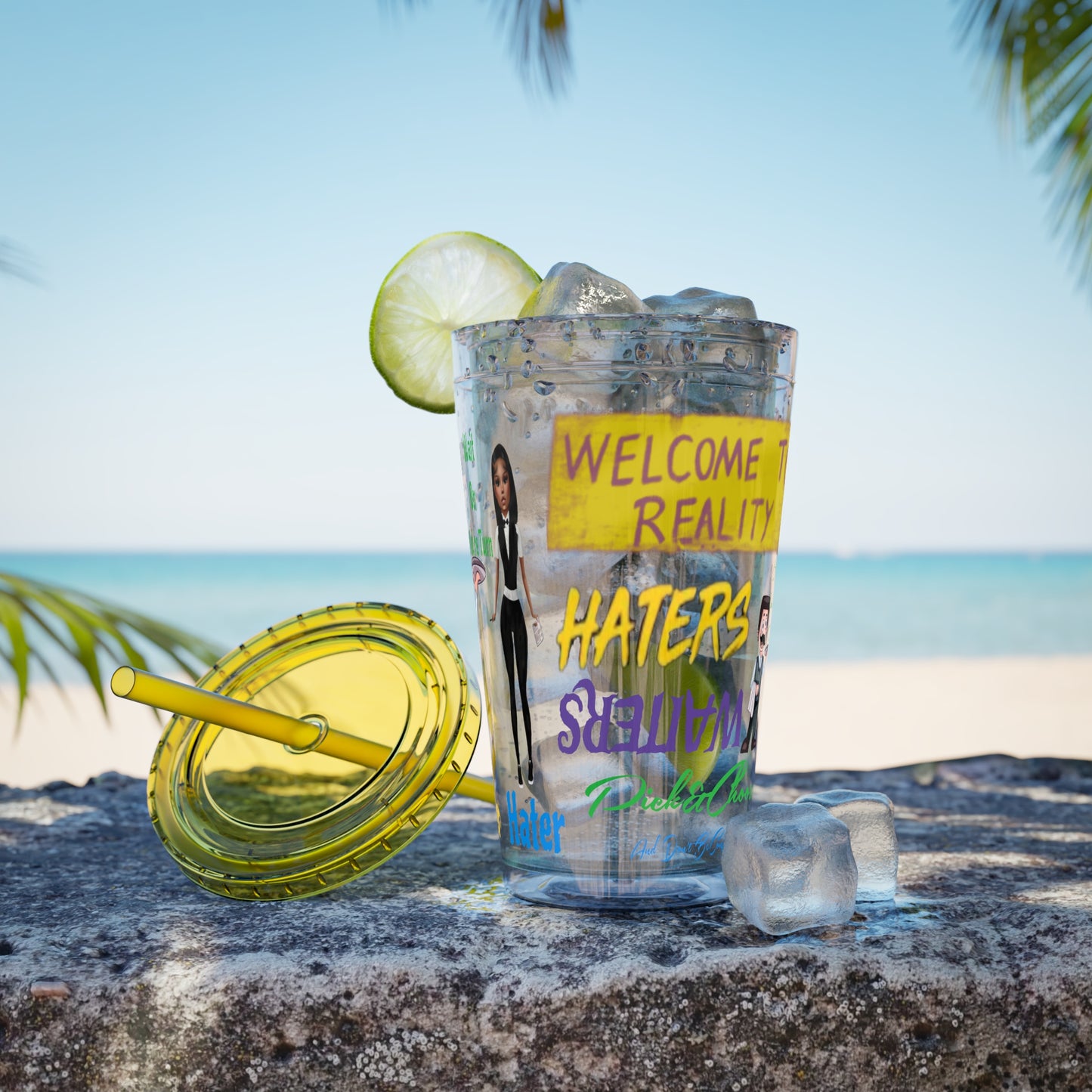 Sunsplash Tumbler with Straw, 16oz