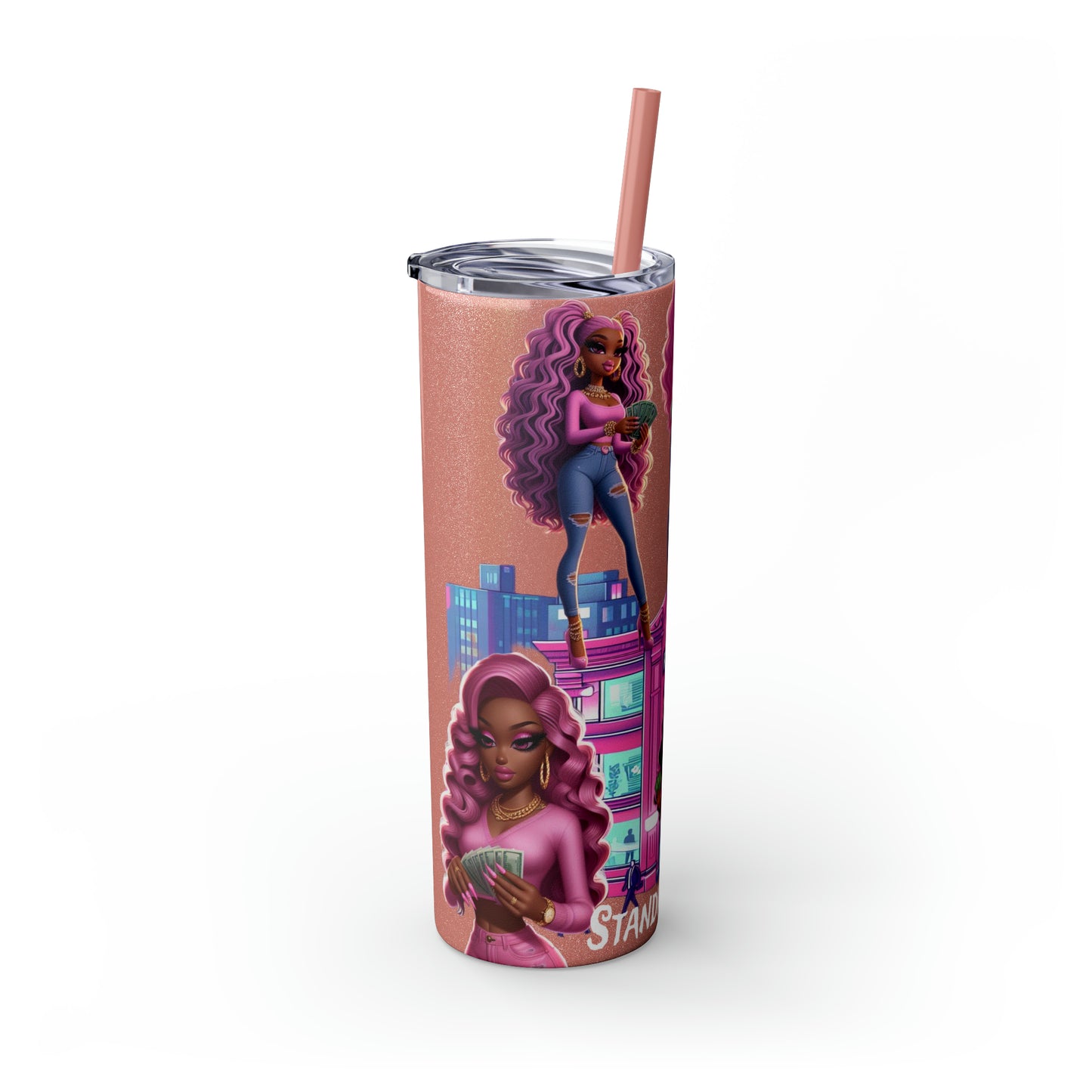 Skinny Tumbler with Straw, 20oz