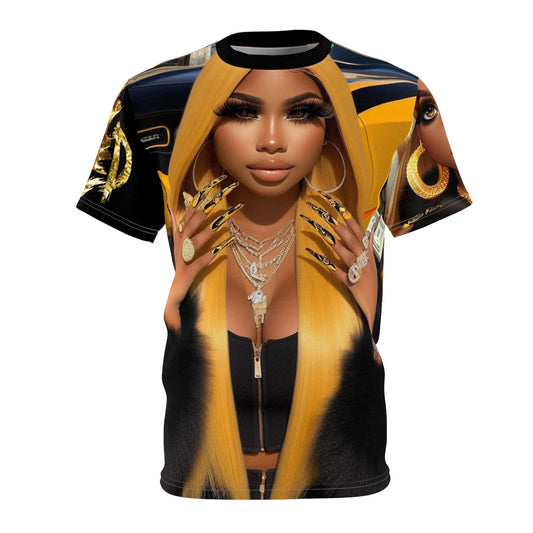 Unisex Cut & Sew Tee (AOP)gold