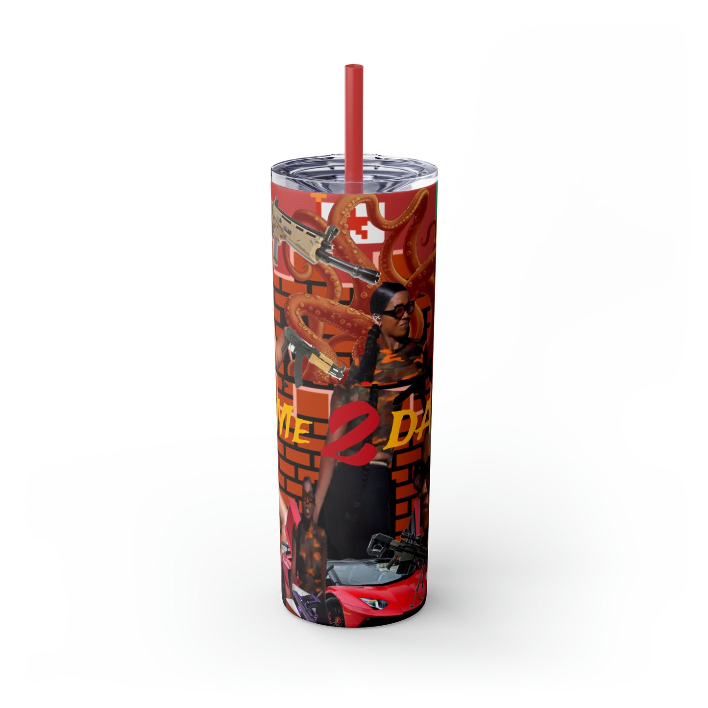 Skinny Tumbler with Straw, 20oz