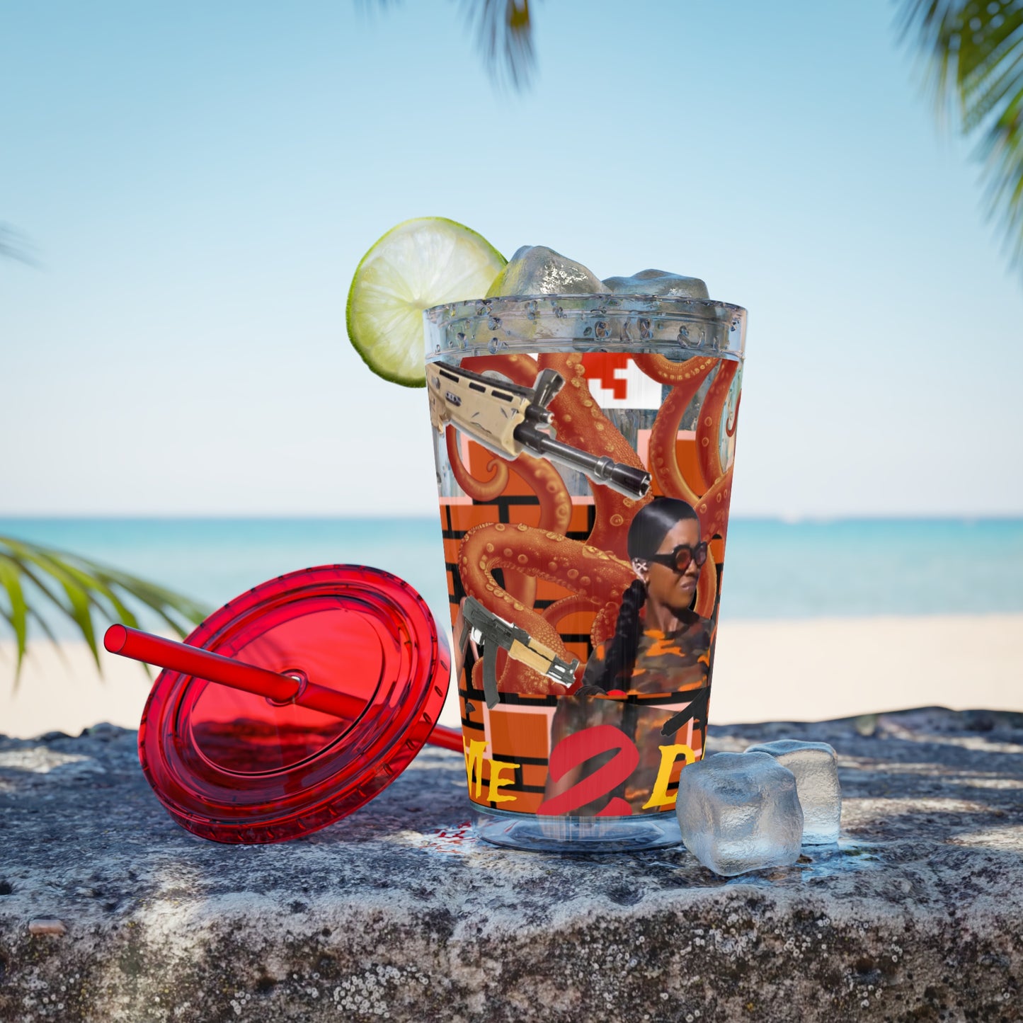 Sunsplash Tumbler with Straw, 16oz